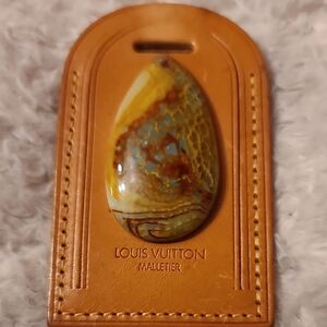 Louis Vuitton Leather Luggage Tag  with Multicolor Stone